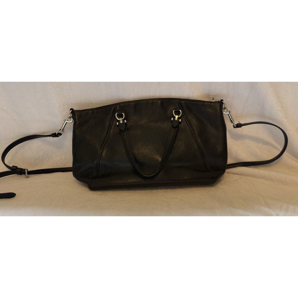 Coach L2054-79997 Black Pebbled Leather Tote Crossbody Shoulder Bag - Picture 2 of 9